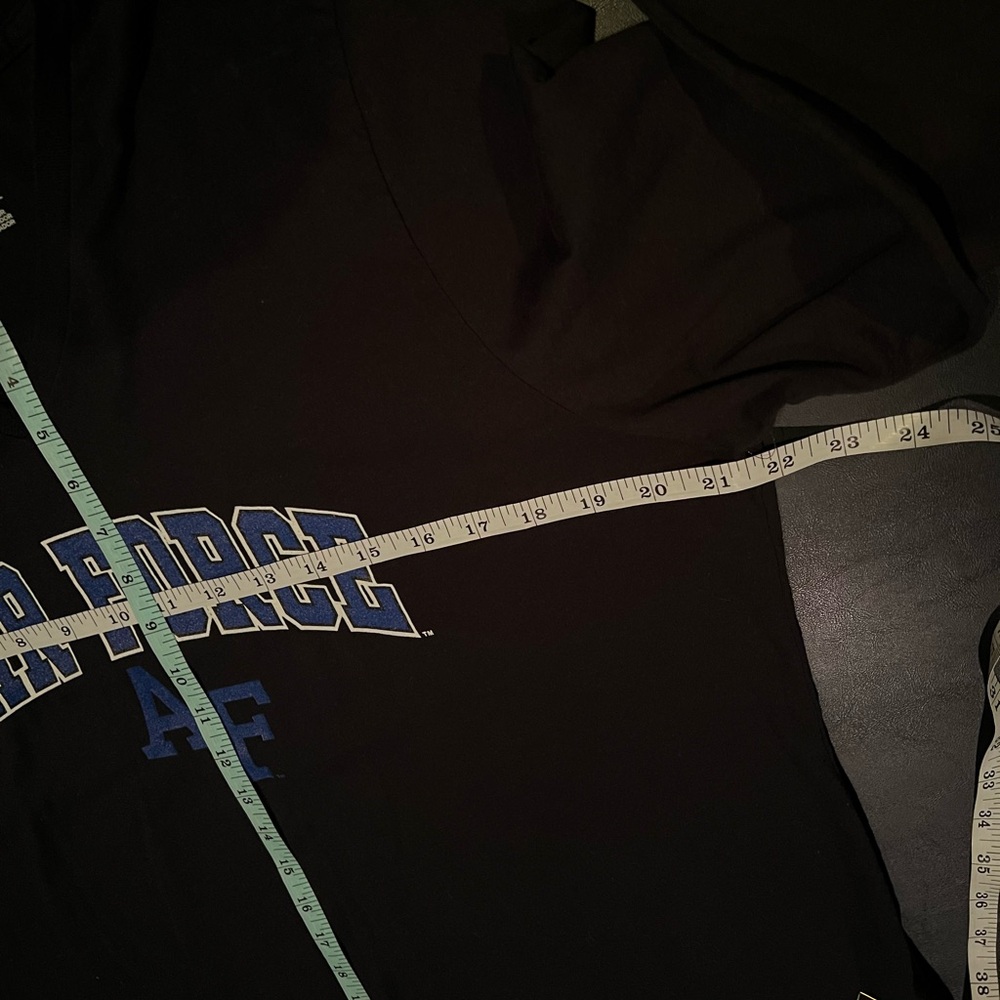 Air Force Falcons Women's Campus Black Long Sleeve V-Neck Shirt - Picture 6 of 7